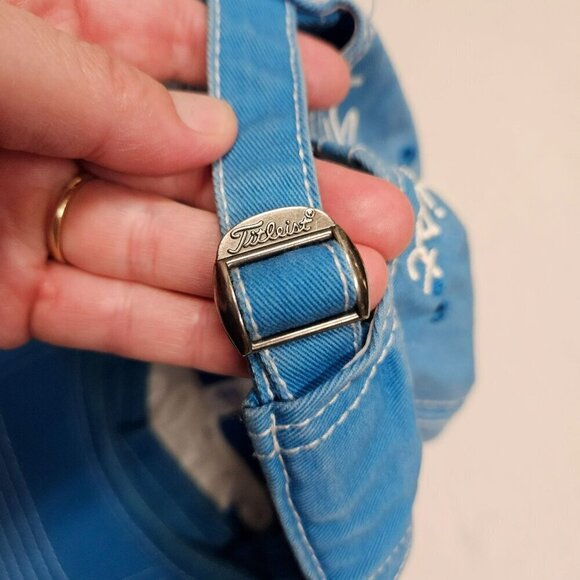 Titleist Women's Light Blue FootJoy FJ Pro V1‎ Golf Hat Distressed Faded Look - Picture 10 of 13